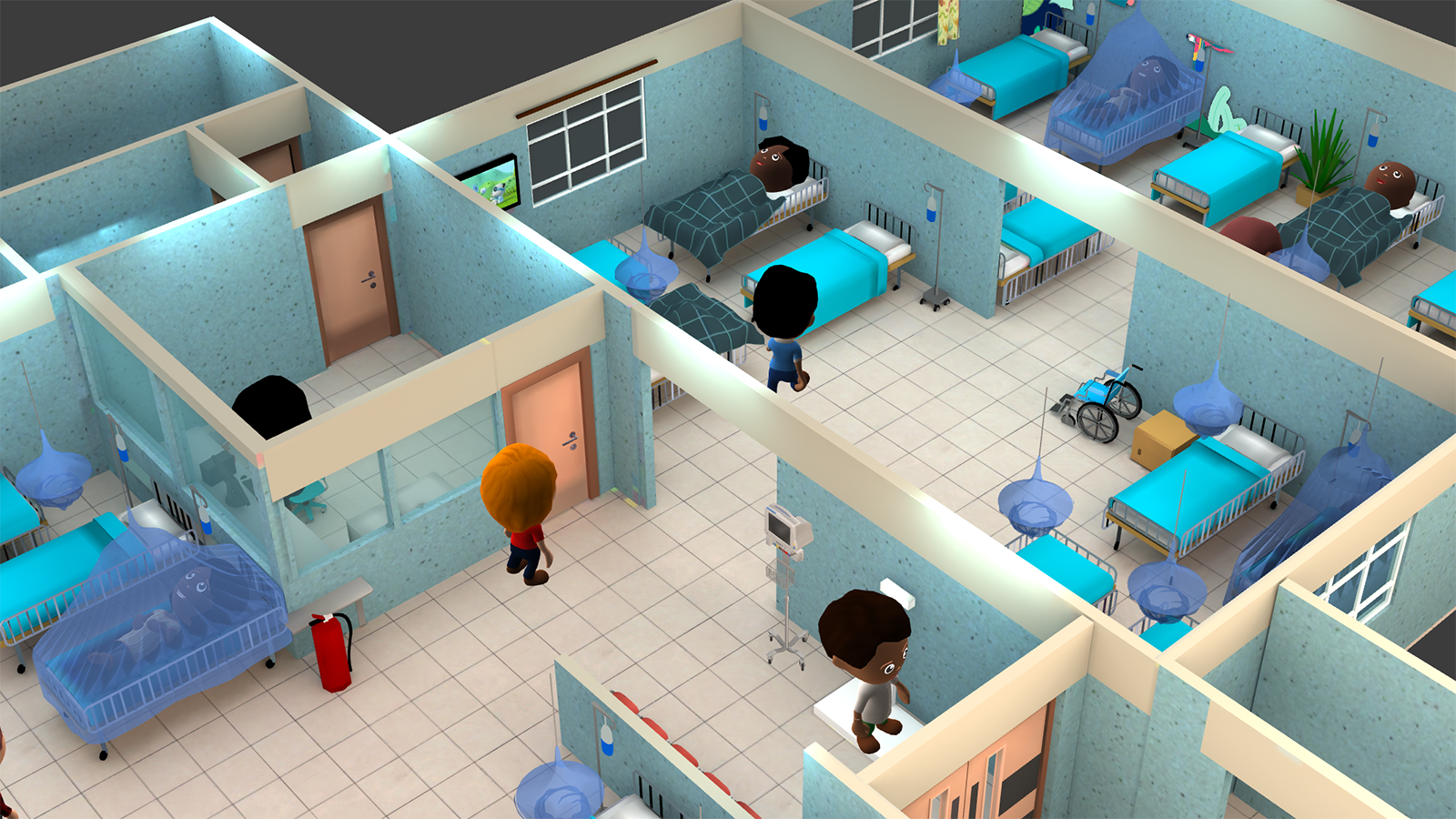 3D interactive environment of a ward in Malawi