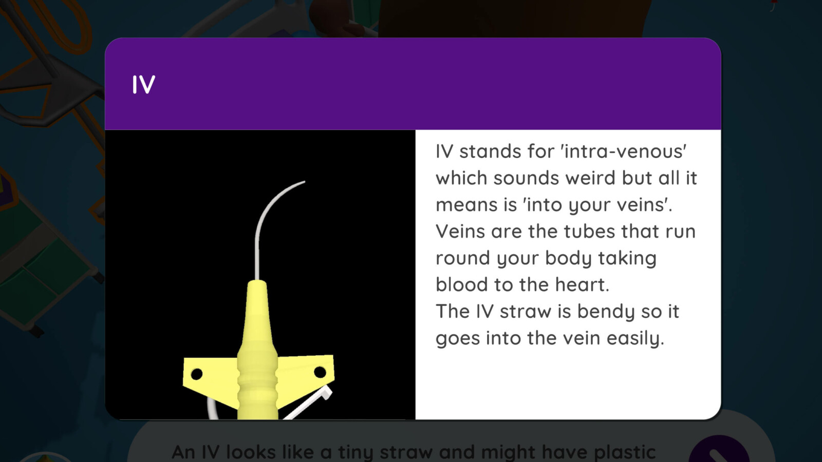 Overlay showing that IVs are like bendy straws
