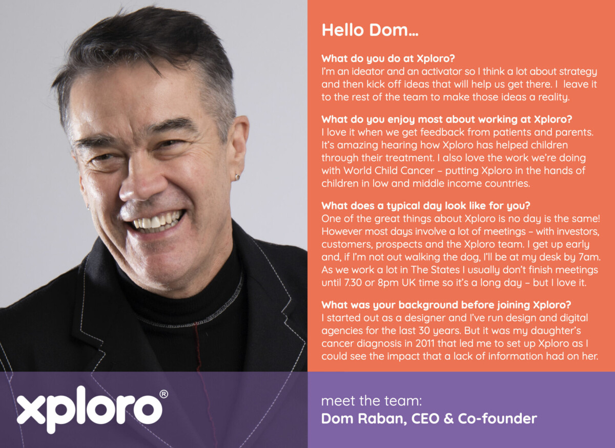 Xploro's CEO Dom Raban, smiling.