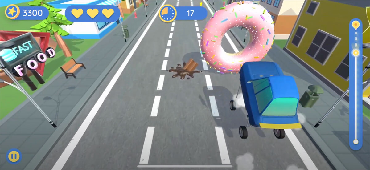 Snack Attack gameplay helps patients understand the importance of not eating prior to sedation and getting to the hospital on time