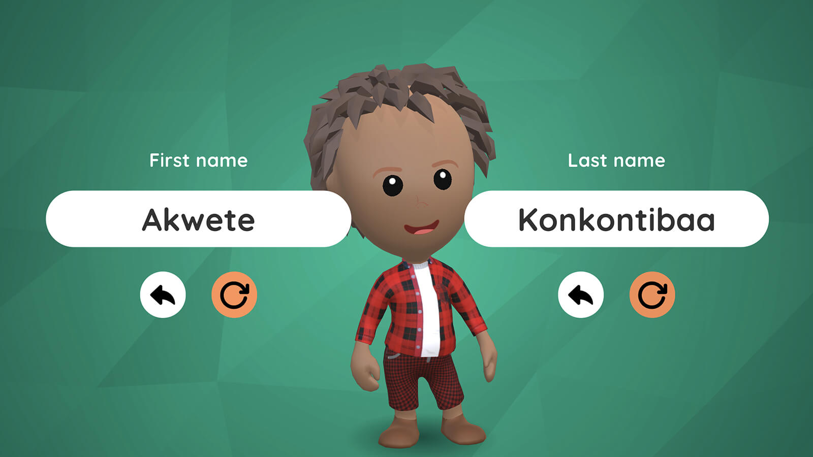 Localized avatar names for low- and middle-income countries